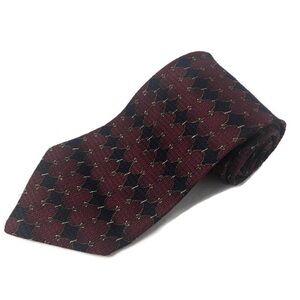Giorgio Moreschi Mens Tie, Red Black All Silk